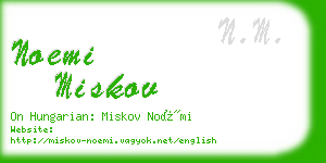 noemi miskov business card